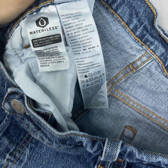 Levis Shorts Womens 20W Blue Denim Cutoff 501 High Rise Button Fly Cowgirl 90s - Picture 5 of 14